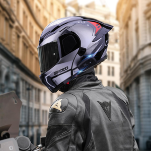 オートバイ用ヘルメットカスタマイズカスクモトブルーインテリジェントモジュラーフリップアップOEM/ODM卸売工場 - Product Image 4