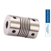 Accouplement à soufflet DR en acier inoxydable, accouplement à soufflet sans jeu, connecteur d'entraînement à rainure, personnalisable pour moteur