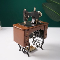 Mini machine à coudre rétro vintage en métal, modèle artisanal, jouet pour enfant, cadeau d'anniversaire rétro, décoration de la maison