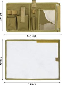Waterproof Oxford TPU <b>Camouflage</b> Notebook Storage Bag Multi Interior Slot Pocket Soft Handle Outdoor Sports Field Record Notepad - Product Image 3