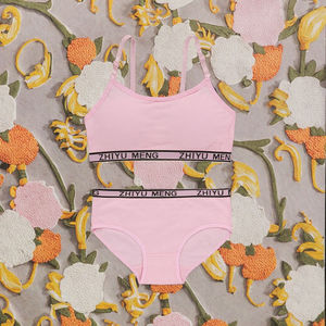 Sujetador Deportivo de Algodón Sólido para Niñas Adolescentes de 12 Años, Sin Relleno, Sin Varillas, Estilo Diario, Doble Capa, Transpirable - Product Image 2