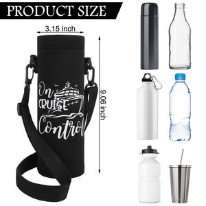 Portabotellas de agua ajustable personalizado con correa, soporte cruzado para botella de agua, portavasos para crucero, funda tipo sling para vasos, bolsa. - Product Image 3