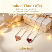 Collier tendance classique en acier inoxydable plaqué or 18 carats avec pendentif cœur en zircon, hypoallergénique, minimaliste, unisexe, personnalisable OEM
