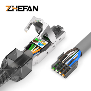 FTP Korumalı RJ45 <span class=keywords><strong>CAT</strong></span>.7 Erkek Metal Kablo Konektörü Aletsiz Uzatma Fişi-Konektör Aksesuarları Aletsiz Fiş - Product Image 4