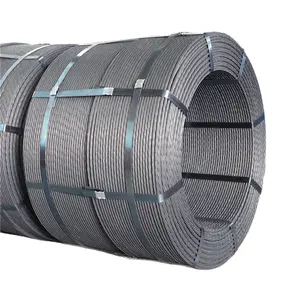 Tensión de poste galvanizado ASTM A416 1860Mpa 82B 1*7, cable de pretensión de 9,53mm 12,7mm 15,24mm, hilo de Pc de alto carbono