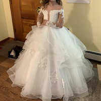 Robe Longue de Soirée Maxi Boutique pour Enfants, Robe de Fête Vintage en Tulle Vert pour Filles, Robes de Mariage pour Tout-Petits