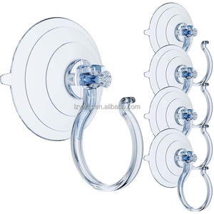 Tùy Chỉnh 85Mm Kích Thước Lớn Trong Suốt Giáng Sinh Vòng Hoa Móc Của Nhãn Hiệu Cốc Hút Lưu Trữ Móc Cho Vớ Tùy Chỉnh Giáng Sinh - Product Image 4