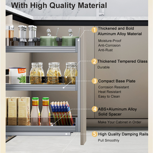 Organizador de Especias Extraíble HNOSS para Cocina, Paquete de 2, Cesta Vertical Estrecha para Especias - Product Image 6
