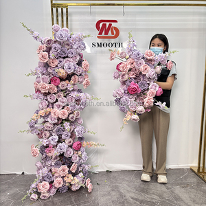 Fondo suave arreglo floral boda flor columnas corredor arco roto <span class=keywords><strong>flores</strong></span> para fiesta evento - Product Image 3