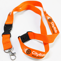Cordon de sécurité détachable personnalisé en polyester avec logo sérigraphié pour téléphone portable