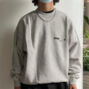 Sudadera <span class=keywords><strong>Fear</strong></span> para Hombre, de Lujo, 100% Algodón, Felpa Francesa, Cuello Redondo, Hombros Caídos, Diseño Exclusivo - Product Image 4