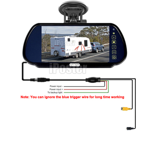 7 inch Màn hình LCD xe phía sau xem màn hình với kính chắn gió hút núi 4pin/AV nối 12-24V điều khiển từ xa cho xe tải RV van - Product Image 5