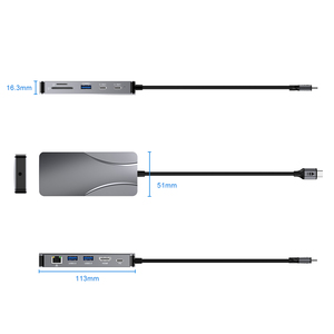 New Launched <strong>Computer</strong> Accessories 11 in 1 PD100W 4K 60 Hub Usb 3.0 <strong>Type</strong> c Hub Docking Station Usb c - Product Image 5
