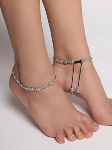 Chaîne de cheville réglable pour femme, bracelet de pied tendance, léger, accessoire de bijouterie pour l'été, la plage, les vacances, ou un usage quotidien - Product Image 5