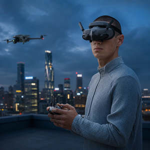 ชุดอุปกรณ์โดรน Goggles 3 FPV Flight Viewer สำหรับการบิน พร้อมกล้องมองภาพ การตรวจสอบการบิน การฝึกซ้อมการแข่งขัน และการตั้งค่าการควบคุม - Product Image 1