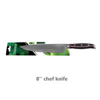 Le nouvel ensemble de 3 couteaux de cuisine durables de notre fabricant avec manche noir estampé, y compris un couteau de chef du Guangdong