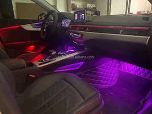 Lumière d'Ambiance Intérieure de Voiture Multicolore en Fibre de Carbone LED, Modification Lumineuse pour <span class=keywords><strong>Audi</strong></span> A4 A5 B9 2017-2021 - Product Image 6