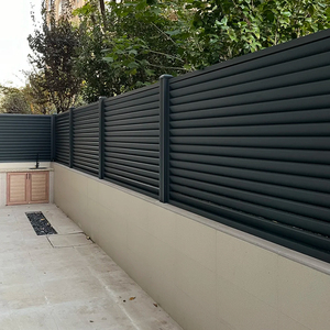 Paneles de valla de privacidad para jardín de aleación de aluminio cortados con láser de fácil instalación DIY diseño moderno con recubrimiento en polvo de 5 pies de altura - Product Image 2