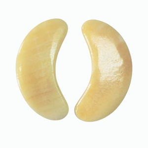 Portable Beige Yellow <b>jade</b> Guasha Facial scraping board gua sha stone for face - Product Image 6