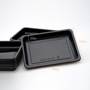 صينية مفرغة من البلاستيك PP يمكن التخلص منها ، حاويات مأكولات بحرية ولحم السوشي ، معالجة نفطة للجلد للزراعة واللحوم والمأكولات البحرية - Product Image 2