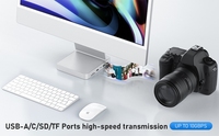 Shenzhen PULWTOP alta velocidad 6 en 1 Usb C Hub tipo C Pd carga Usb Hub 3,0 7 puertos 4 puertos Usb Hub para Imac/MacBook