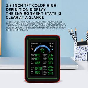 J&R 고정밀 18 in 1 가정용 실내 WIFI 스마트 PM2.5 CO2 HCHO 공기질 측정기 모니터 - Product Image 2