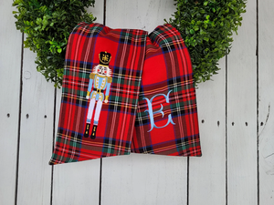 Flanelle personnalisé casse-noisette couronne ceinture noël <span class=keywords><strong>porte</strong></span> d'entrée décorer monogramme Plaid couronne ceinture 2025 - Product Image 2