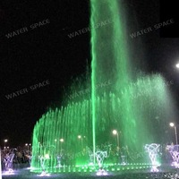 Fuente de Agua Moderna Cuadrada con Control Programado y Boquillas de Pulverización para Paisajes y Piscinas, Directo de Fábrica