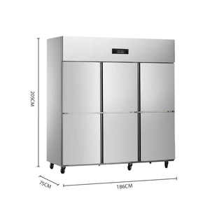 Réfrigérateur commercial de 1000 L, congélateur en acier inoxydable, vente en gros, réfrigération verticale, refroidissement par air, température unique - Product Image 2