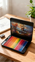 Crayons de couleur en bois tendre FSC de qualité supérieure 12/24/36/48 couleurs EN71-3 Lapis De Cor pour étudiants et artistes En stock