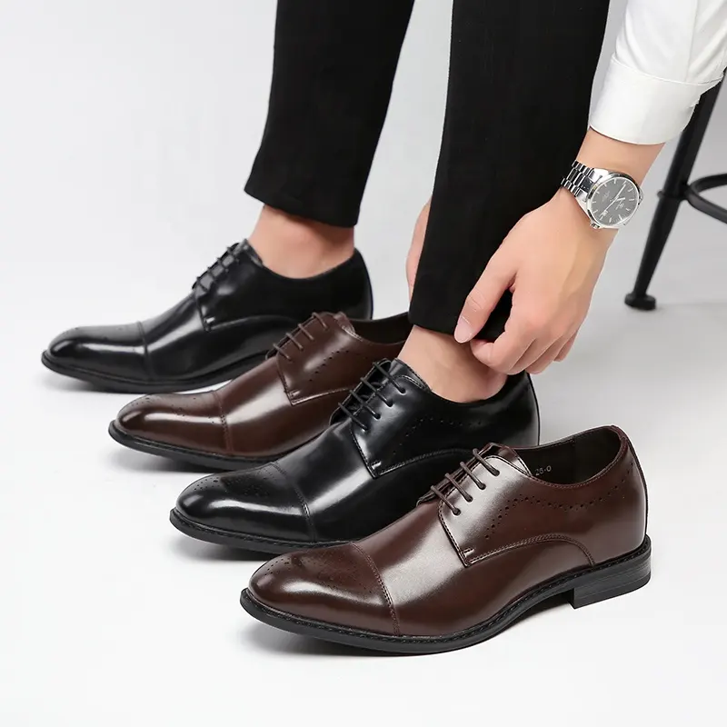 Latest Mens Formal Shoes Leather Italian Business Casual Breathable Classic Professional Male Wholesale
