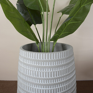 <span class=keywords><strong>Pot</strong></span> de fleurs rond en ciment pour décoration de salon et de balcon P45 - Product Image 3