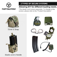 TOPTACPRO Pochette grenade camouflage 500D Nylon tactique MOLLE pochette grenade unique pochette grenade pour ceinture