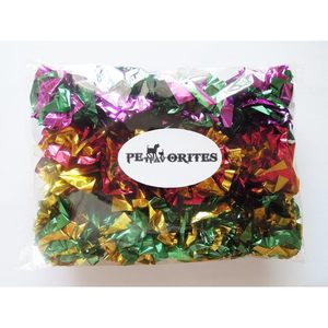 Jouets pour chats Pet favorites, balles en plastique Mylar froissées, motif uni, lot de 12, anti-ennui, jeu interactif - Product Image 2