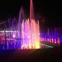 Fuente Musical Danzante Comercial Grande para Exteriores Water Faery de Acero Inoxidable con Espectáculo de Luces LED para Parques y Plazas