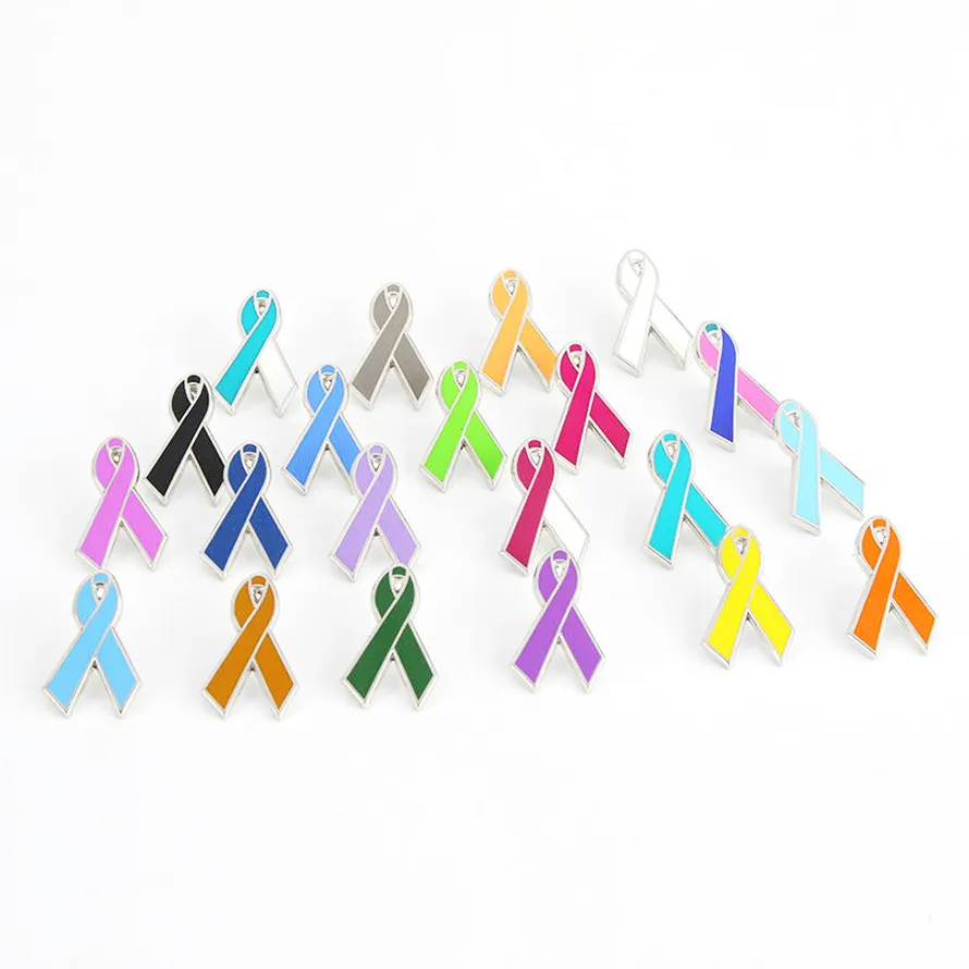 Lencana Kualitas Tinggi Kanker Du Sein Pita Merah Muda Brustkrebs Abzeichen Lencana Kesadaran Kanker Payudara Pin Kerah
