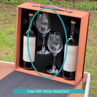 Boîte à vin en cuir PU de luxe personnalisée et emballée dans du papier, boîte cadeau pour whisky et vin avec fermeture magnétique et insert en éponge