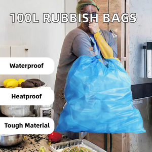 Bolsas de Basura de Polietileno Resistentes al Calor de 100 Litros, Bolsas de Basura de Plástico Impermeables para el Hogar, Cocina, Baño, Restaurante, a Prueba de Humedad - Product Image 2