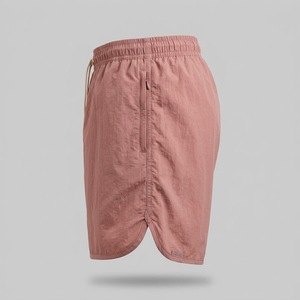 Pantalones cortos deportivos para hombre de la mejor calidad, color rosa, casuales, con cordón ajustable, cintura elástica, con bolsillos, para verano. - Product Image 2