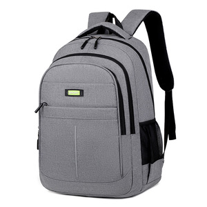 Laptop Backpack Water Resistant Lightweight Business Travel Backpack Unisex Gray Solid Color Spring 2024 - Product Image 1