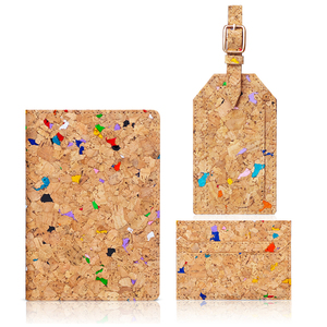 Funda de Pasaporte de Cuero de Corcho con Diseño Gráfico Personalizado, Cartera, Tarjetero, Cartera de Viaje con Etiqueta - Product Image 1