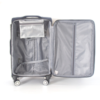 Chariot à bagages souple de haute qualité Valise Spinner Roues Nouveau Design Vente en gros Logo personnalisé Tissu imperméable Polyester de transport