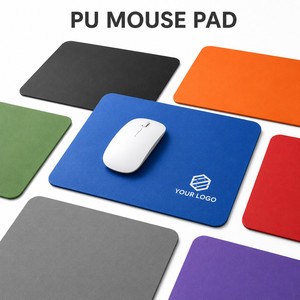 แผ่นรองเมาส์หนัง PU พิมพ์โลโก้ได้ กันน้ำ กันลื่น หนังเทียม สำหรับเล่นเกมส์ ใช้ในสำนักงาน ธุรกิจ ของขวัญส่งเสริมการขาย แผ่นรองโต๊ะทำงาน - Product Image 1