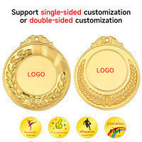 En stock, vente en gros, prix abordable : Médailles vierges personnalisables en alliage de zinc, médailles d'or 3D pour marathon, médailles et trophées sur mesure