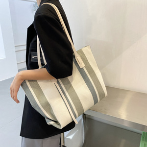 Promosyon dokuma bez tasarımcı kadınlar özel Logo baskı boyutu yıkanabilir dayanıklı boş Tote alışveriş kanvas çanta - Product Image 3