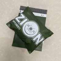 Enveloppes d'expédition en polyéthylène vert foncé avec logo imprimé personnalisé, emballage pour vêtements, sacs de livraison par courrier en plastique