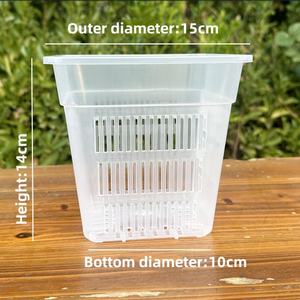 Vaso quadrato ispessito in plastica traspirante vaso di controllo Phalaenopsis cestello per piantare orchidee piante verdi cesto idroponico - Product Image 4