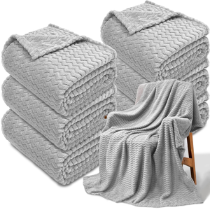 Manta <span class=keywords><strong>de</strong></span> Franela Jacquard Personalizada <span class=keywords><strong>de</strong></span> Fábrica, Manta <span class=keywords><strong>de</strong></span> Felpa Lujosa y Suave 100% Poliéster para Todas las Estaciones, para el Hogar, Viajes y la Cama - Product Image 1