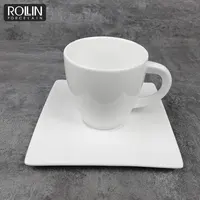 Taza de café Espresso de porcelana y café latte, bajo pedido mínimo