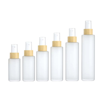 Flacon compte-gouttes en bambou naturel, esthétique, durable, écologique, sans plastique, en verre givré